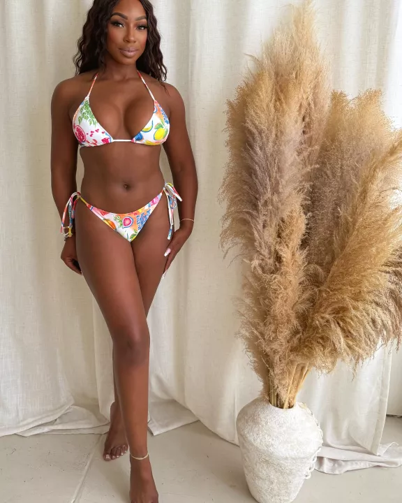 Tropical Playful Fruit Resortesort Wear Swimwear Bikini