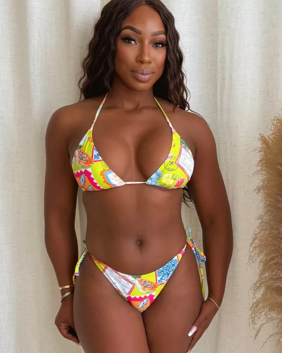 Radiant Sunshine Colorful Resort Wear Swimwear Bikini