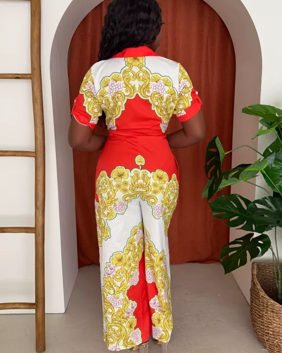 Summer Splendor Floral Fusion Stylish Print Resort Wear Jumpsuit