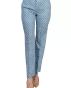 Elie Tahari Camryn Floral Side Seam Pockets Banded Waist Straight-Leg Pants