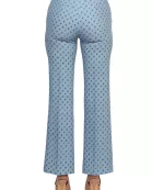 Elie Tahari Camryn Floral Side Seam Pockets Banded Waist Straight-Leg Pants