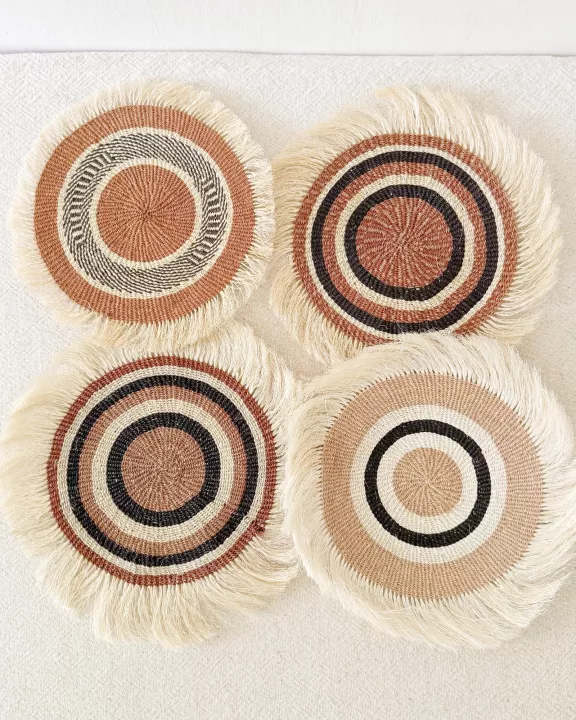 11" Sisal Wall Hanging Trivet: Assortment 3