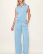 WIDE LEG LONG SCUBA KNIT PANTS- SDP6380