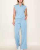 WIDE LEG LONG SCUBA KNIT PANTS- SDP6380