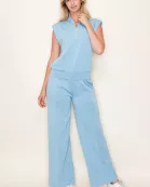 WIDE LEG LONG SCUBA KNIT PANTS- SDP6380