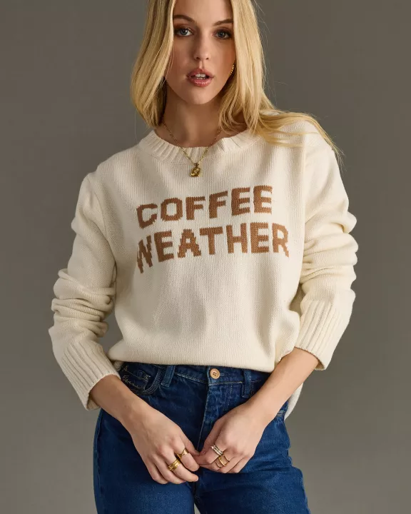 Ivory Coffee Weather Sweater