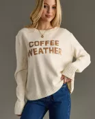 Ivory Coffee Weather Sweater