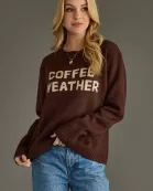 Dark Brown Coffee Weather Sweater
