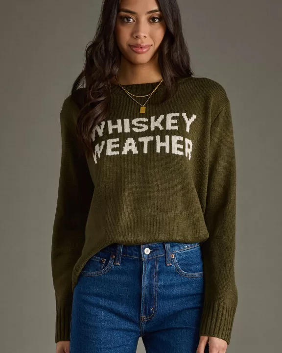 Olive Whiskey Weather Sweater