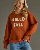 Rust Hello Fall Sweatshirt