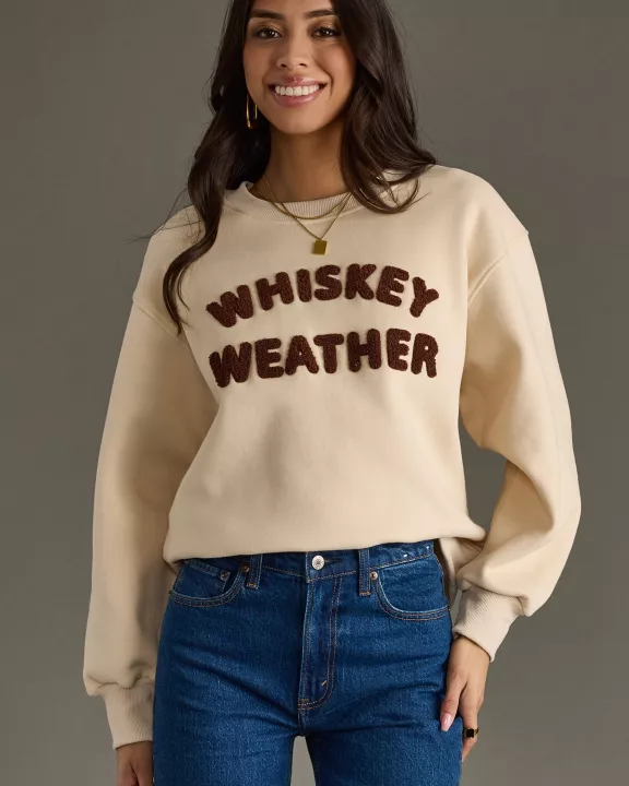 Beige Whiskey Weather Sweatshirt