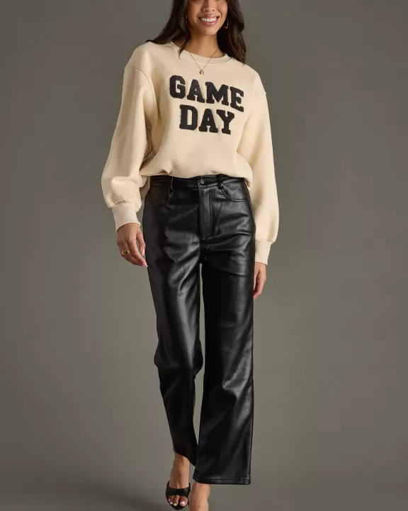 Beige Game Day Sweatshirt