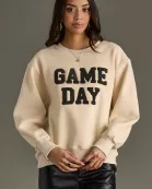 Beige Game Day Sweatshirt