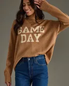 Lt. Brown Game Day Sweater