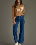 Lt. Brown Game Day Sweater