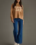 Lt. Brown Game Day Sweater