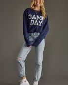 Navy Game Day Sweater