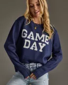 Navy Game Day Sweater