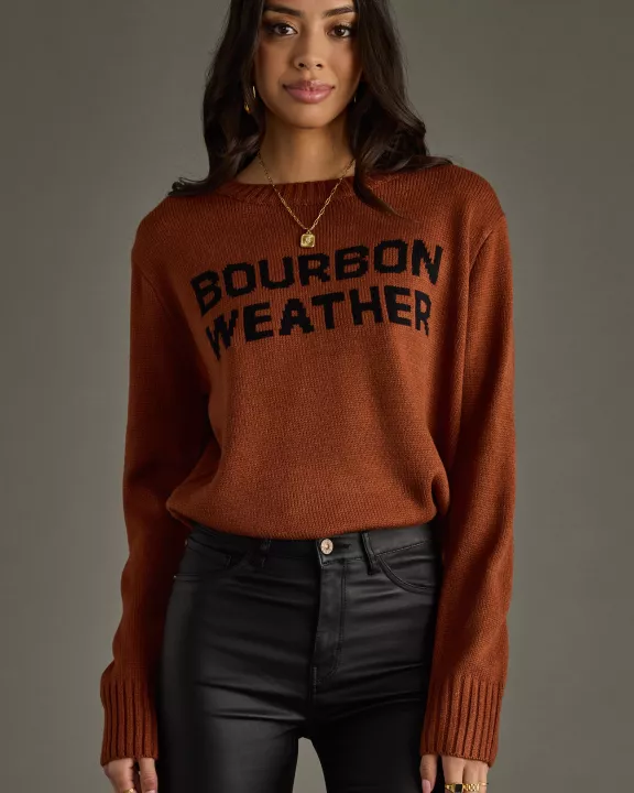 Rust & Black Bourbon Weather Sweater