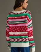 Multicolored Winter Pattern Sweater