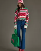 Multicolored Winter Pattern Sweater
