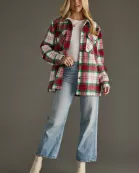 Red, Green & White Plaid Jacket