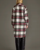 Ivory & Multicolored Plaid Long Shacket