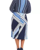 London Times Side-Twist Wrap Design Silhouette Dress (Plus Size)