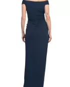 Katie May Off-The-Shoulder Front Knot Accent Hazel Gown Dress