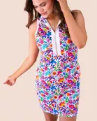 Everyday Zipper Dress, Fiesta Time White