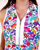 Everyday Zipper Dress, Fiesta Time White