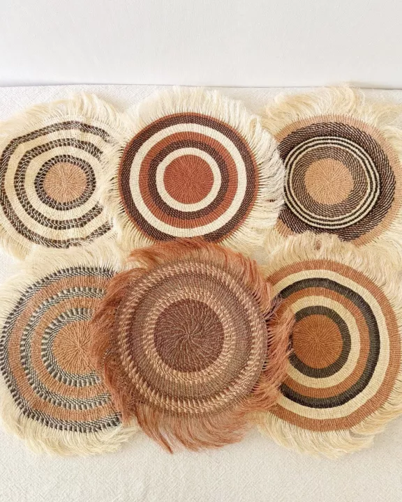 14" Sisal Wall Hanging Trivet: Assortment 6