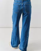 AJP5059 CONTRASTING PANEL SLIM FLARE JEANS