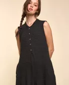 Textured wide leg jumpsuit