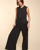Textured wide leg jumpsuit