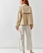 AJJ5018 Half Trench Double Button Jacket