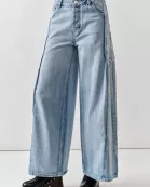 MAP3257 PINTUCKED WIDE DENIM PANTS