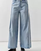 MAP3257 PINTUCKED WIDE DENIM PANTS