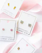 Screwback Stud Earrings - Finley Bow