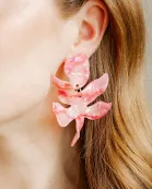 Flora Statement Earrings - Pink Spritz