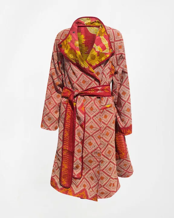 Kantha Long Coat- Manjushri