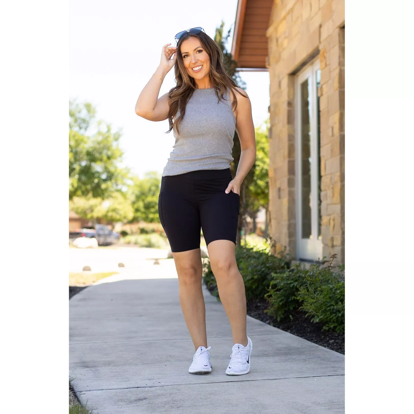 Ready to Ship | The Bree - Black  BIKER 7-inch SHORTS