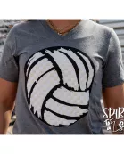 Volleyball Checkered - V-Neck Volleyball Tee