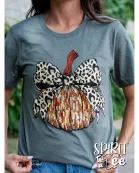 Pumpkin with Bow - Thanksgiving Tee