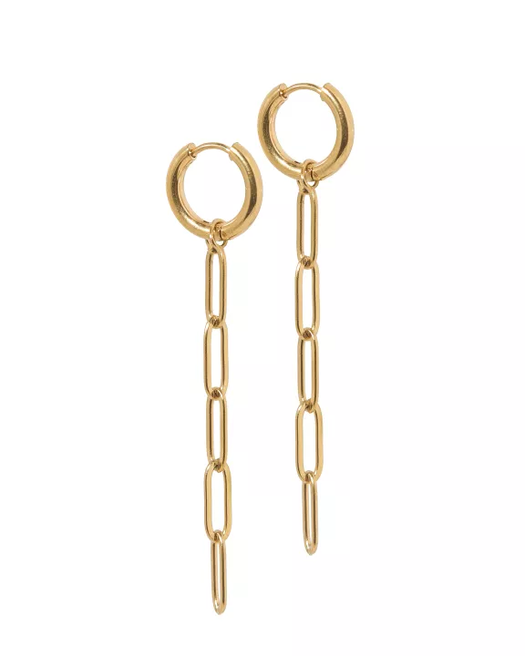 Huggie Charm Earrings - Palmer Paperclip