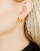 Huggie Charm Earrings - Palmer Paperclip