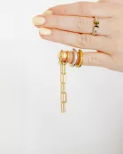 Huggie Charm Earrings - Palmer Paperclip