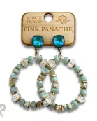 Beaded circle earring with Austrian crystal