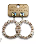 Beaded circle earring with Austrian crystal