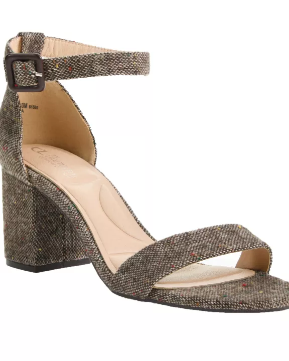 Jody Tweed Block Heel Sandal